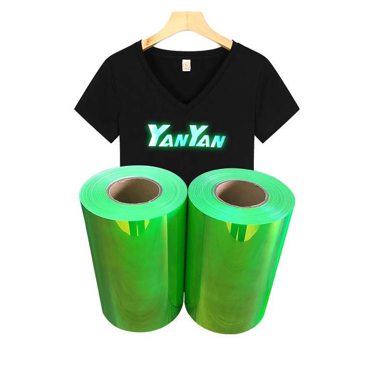 Korea Quality Poly PLA Video Flex Decal Designs Heat Transfer Vinyl Htv Rolls Cutting Green Holographic Glow In The Dark Htv