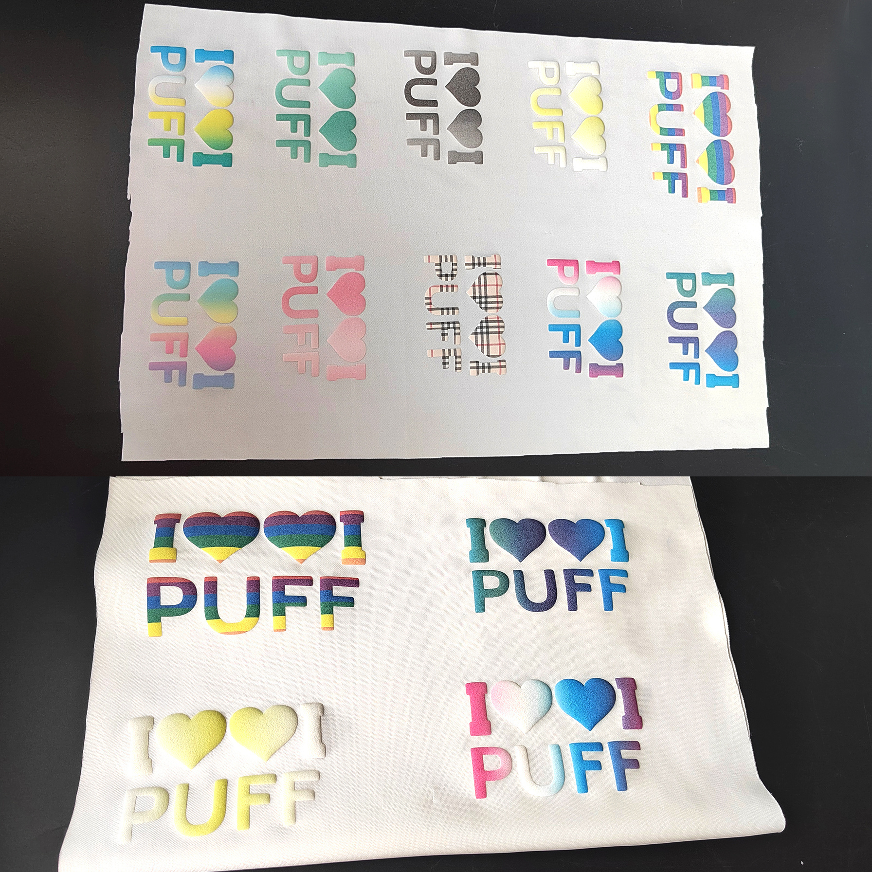 Wholesale Custom Heat Transfer Puff Vinyl 3D Logo Printing Flock Heat Transfer Sticker For Clothes