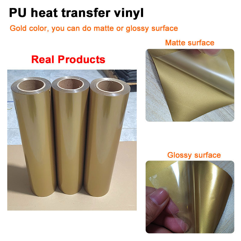 Custom Logo Gold Fabric Vinil Reusable Pu Roll Flex Htv Textiles Htv Easysubli Iron On Heat Transfer Vinyl For Man T-Shirts