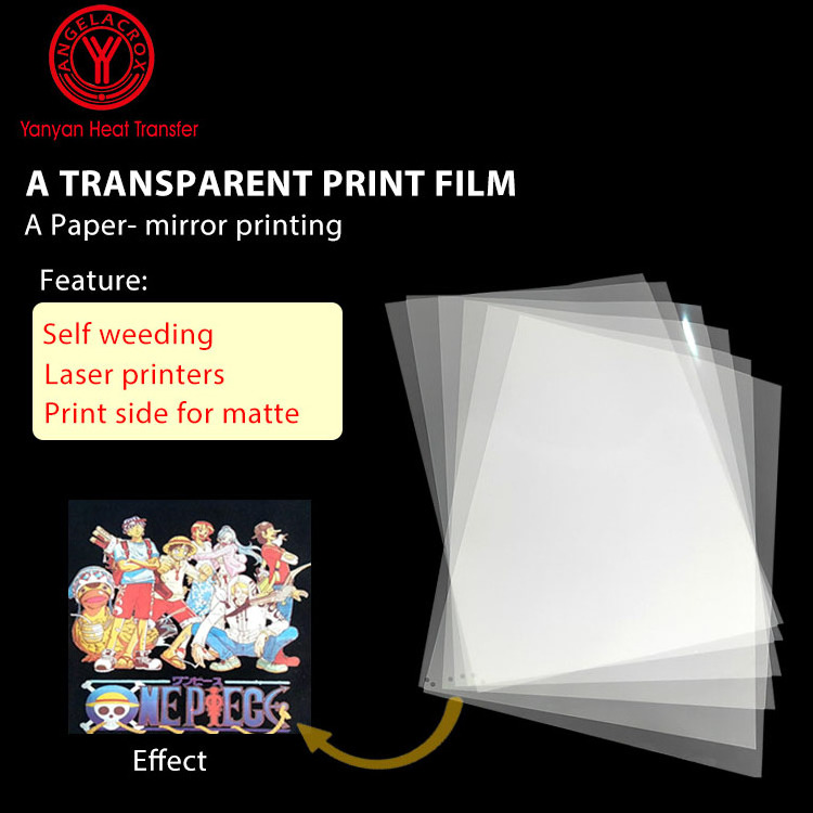 Hot Sale Promotional a4 white toner self-weeding t-shirt printing laser dark no cut heat transfer paper