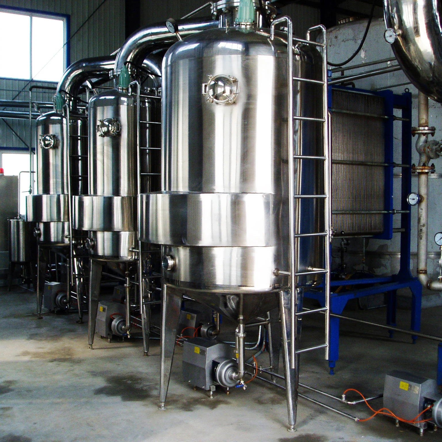 Four effect evaporator for Maltose syrup  multiple effect evaporator Systems