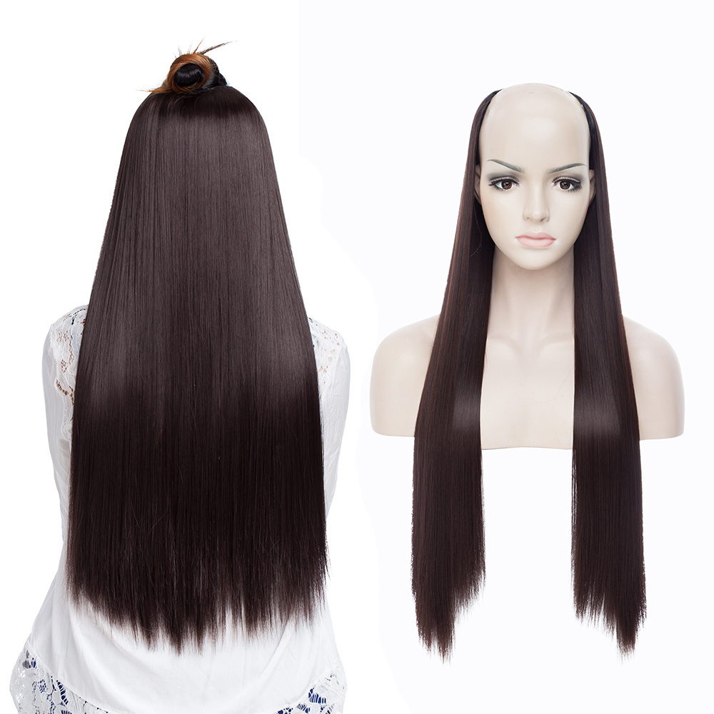 Women Heat Resistant Fiber Synthetic Pieces Wholesale natural Brazilian 26 inches  Hair