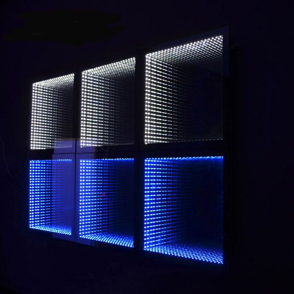 Rectangle Tunnel Mirror With Aluminum Back Case For Livingroom Bathroom Bedroom Decorative LED Infinity Mirror