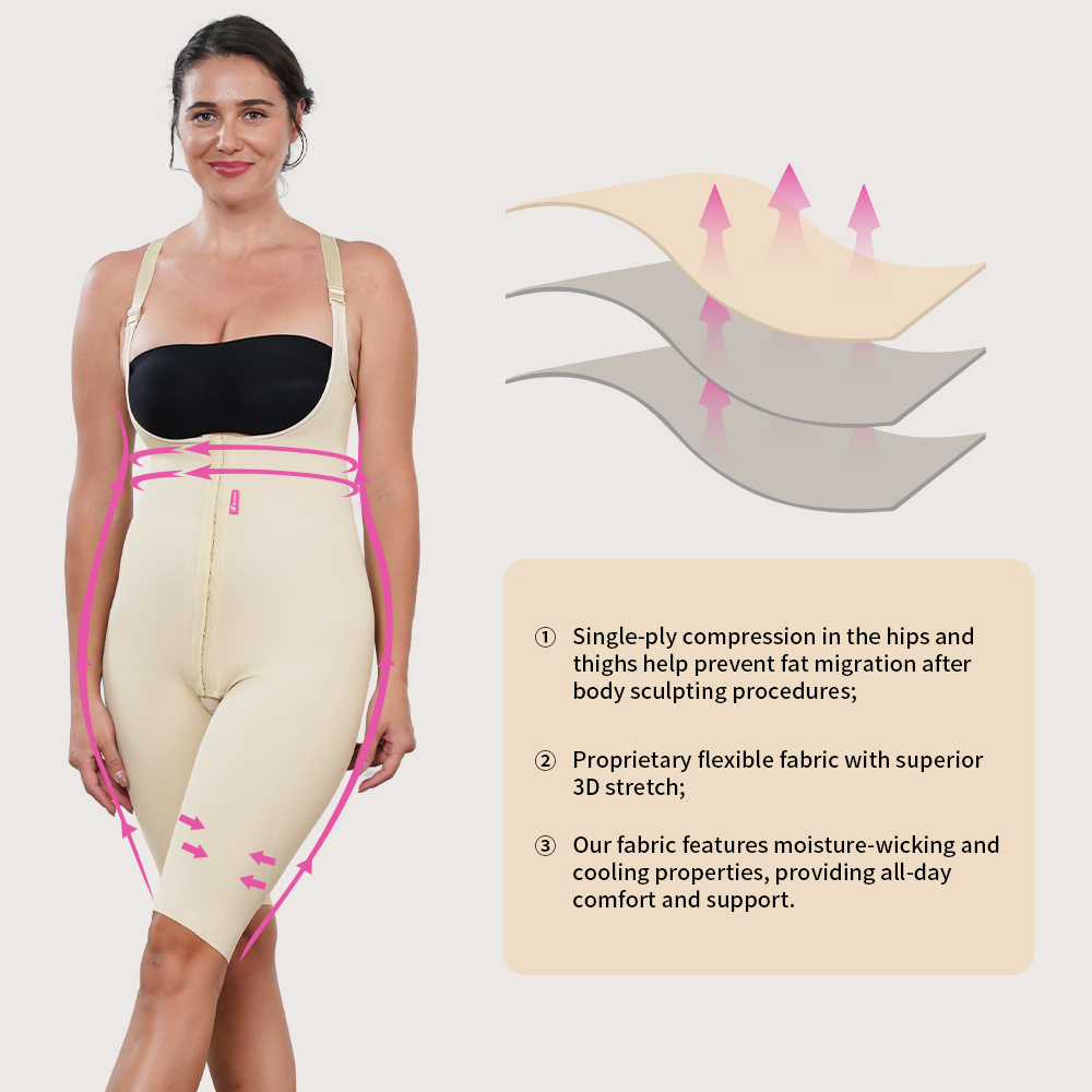 S-SHAPER BBL Stage 2 Fajas Colombianas Para Mujer Post Surgery Full Body Butt Shapewear With Zipper De Body Shaper For Women