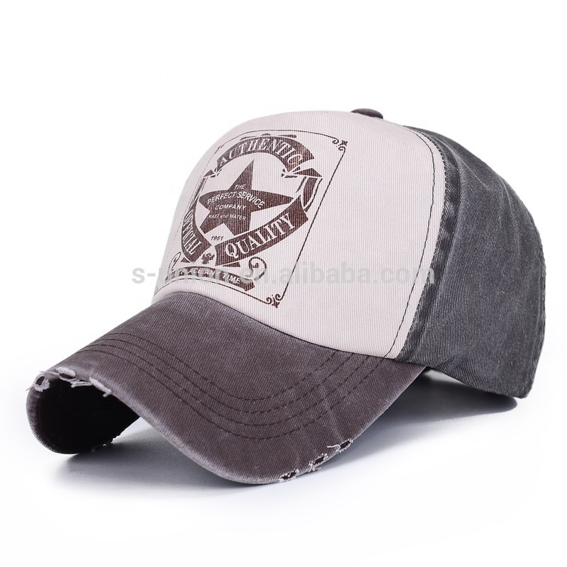 Free shipping mens washed cotton cap printed logo baseball cap sport cap and hat for men and women