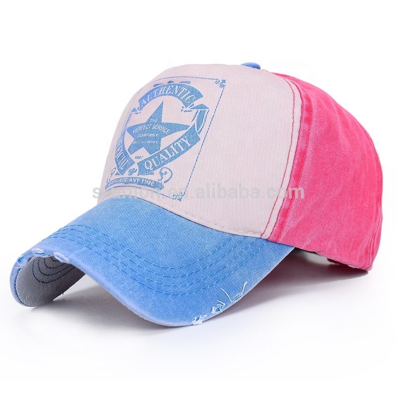 Free shipping mens washed cotton cap printed logo baseball cap sport cap and hat for men and women