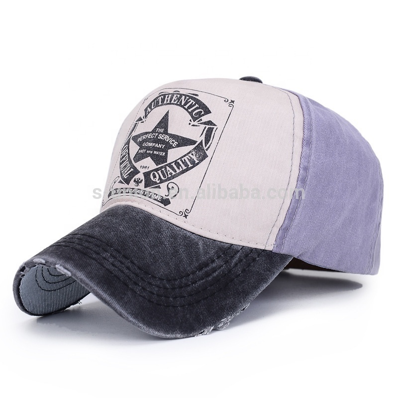 Free shipping mens washed cotton cap printed logo baseball cap sport cap and hat for men and women