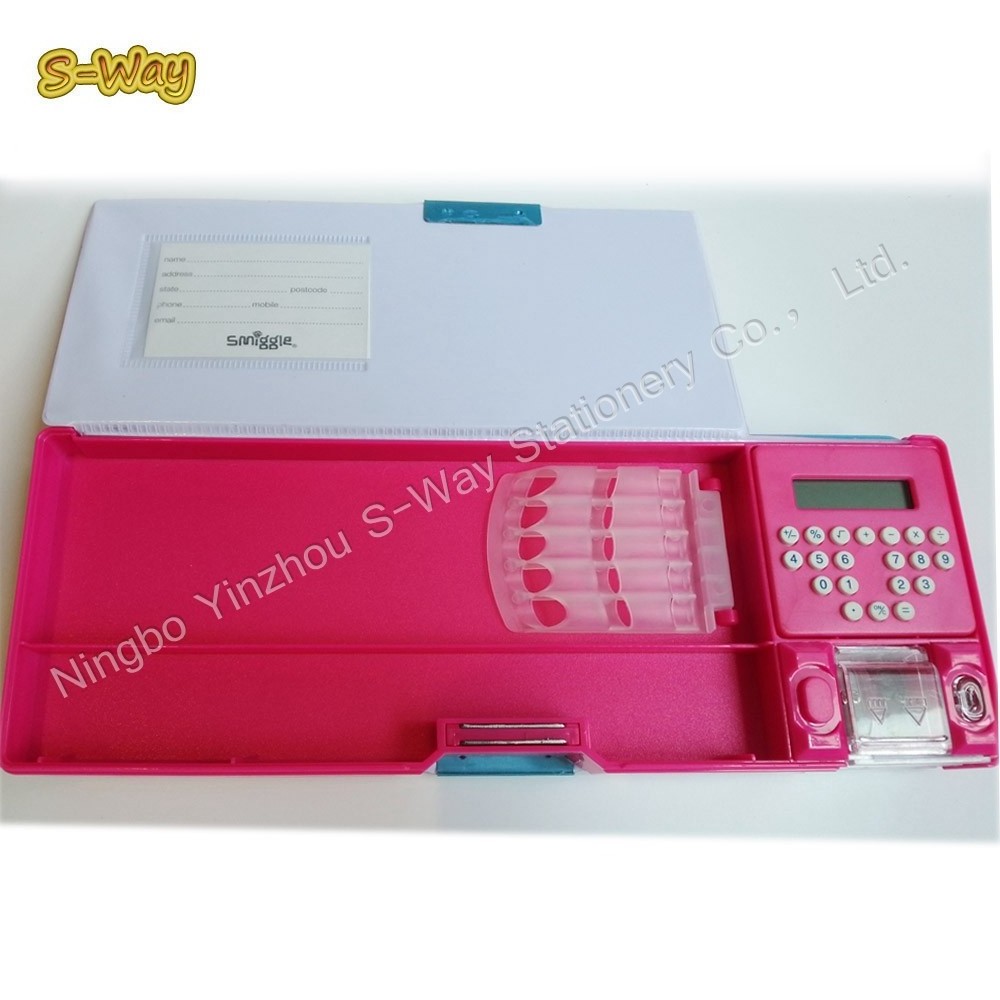 China school stationery free samples pencil box with password/pencil cases