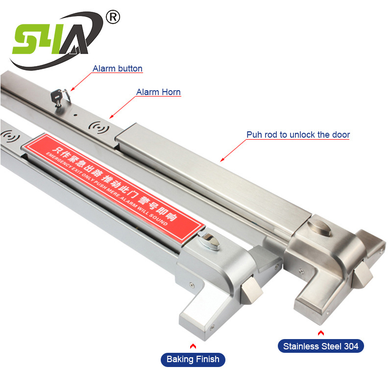 fire door panic bar stainless emergency exit bar