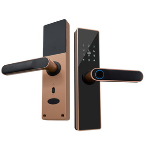 Home Security Digital Electronic Lock Tuya Ttlock Waterproof Smart Fingerprint Lock BLE WIFI Smart Door Lock