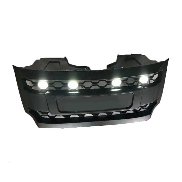 4 in 1 car front grill light front bumper upper grille with led light for nissan np300