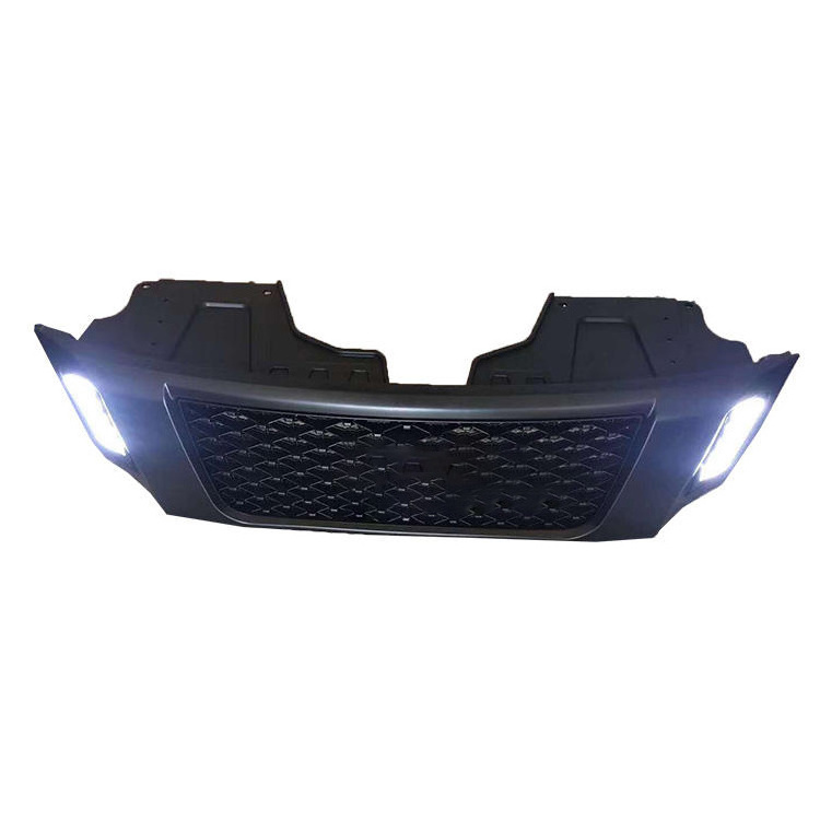 4 in 1 car front grill light front bumper upper grille with led light for nissan np300