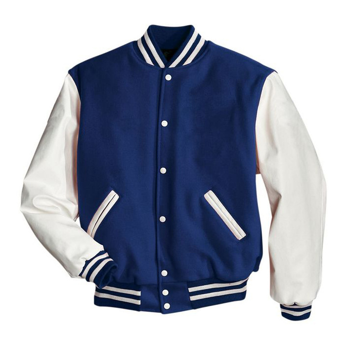 Red and White Letterman jacket with white sleeves high quality letterman jacket with comfortable feel OEM Customized