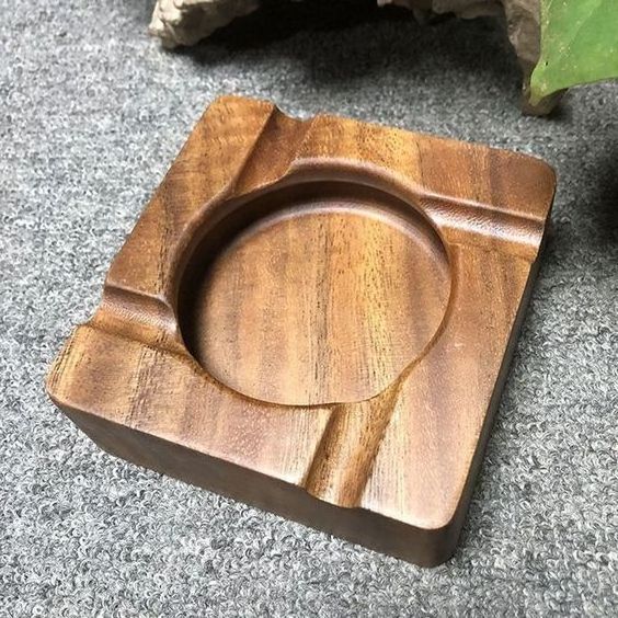 Interior Useful Cigar Tray For Ash Smoking Accessories Wooden Ashtray Personalized Small Pocket Cigarette ashes Tray