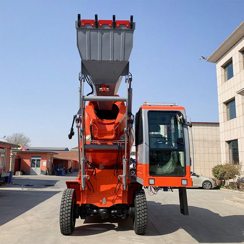 9500 KG Mobile Concrete Mixer self loading concrete mixer truck Self Loading Portable Concrete Mixer With Pump