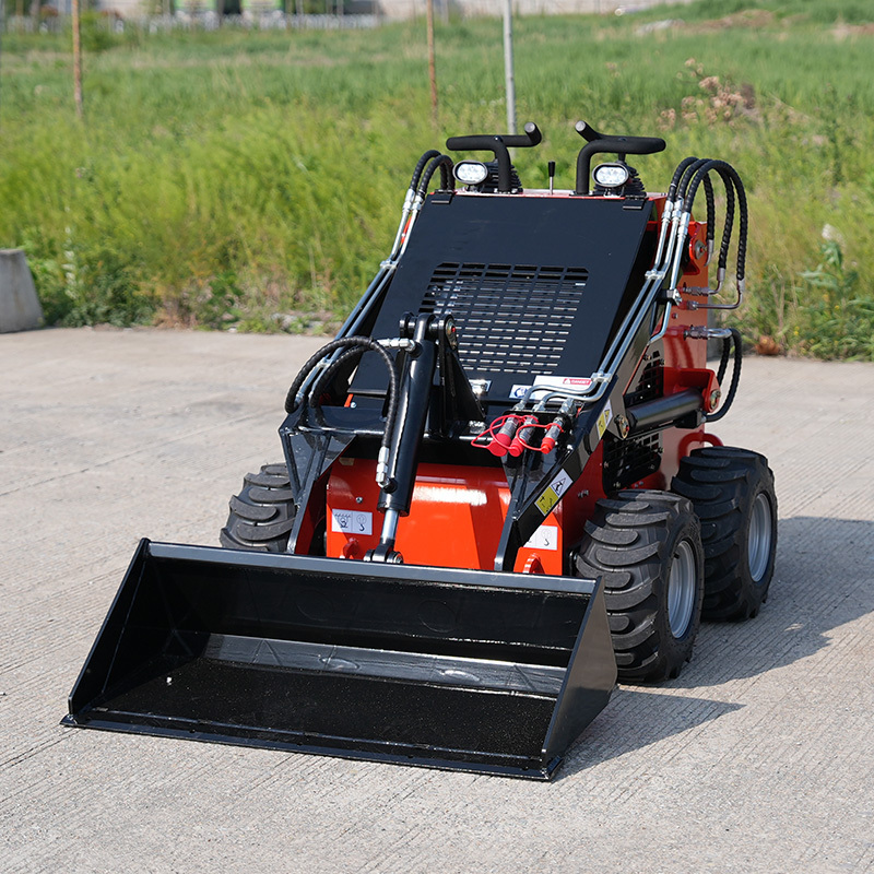 Automatic pilot mini skid steer log grabber attachments mini skid steer loader new 2023, 25 hp,