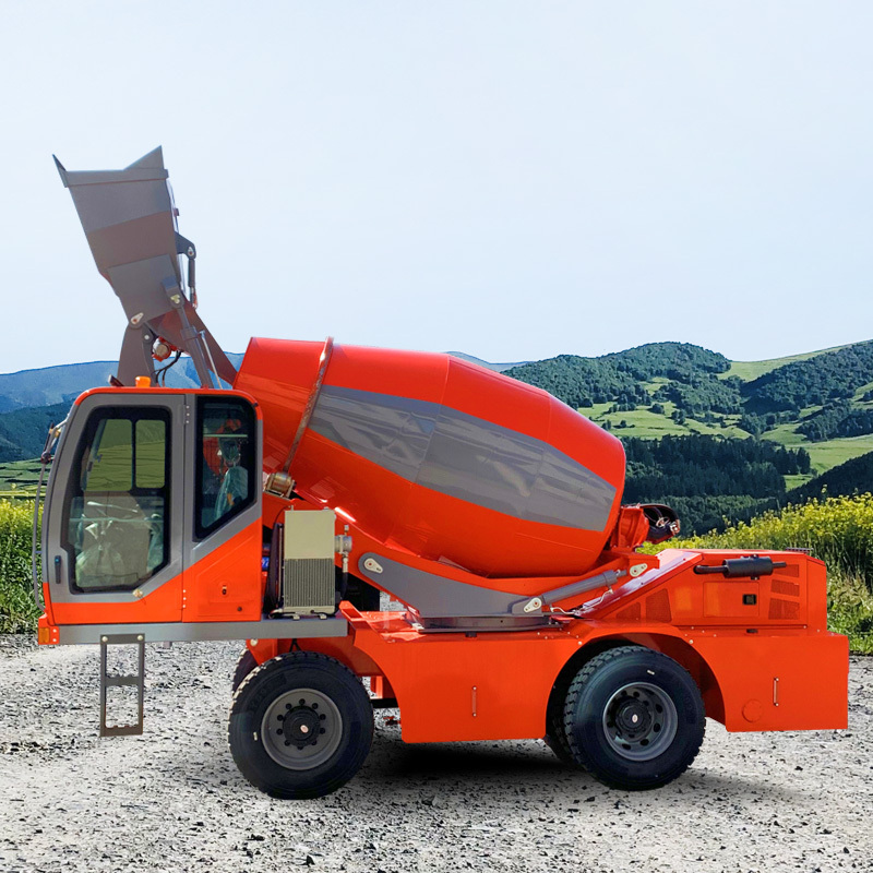 9500 KG Mobile Concrete Mixer self loading concrete mixer truck Self Loading Portable Concrete Mixer With Pump