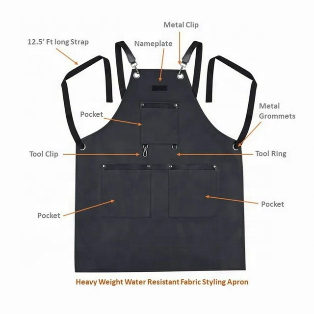 Whole Sale High Quality Apron And Beauty Salon Hairdresser Denim Fabric Barber Apron Hairdressing Salon Apron