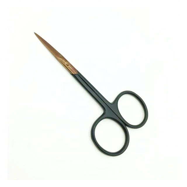 New Scissor Makeup Manicure Nail Scissors with Stainless Steel Curved Blades Popular Customized Sea PVC Pouch Logo