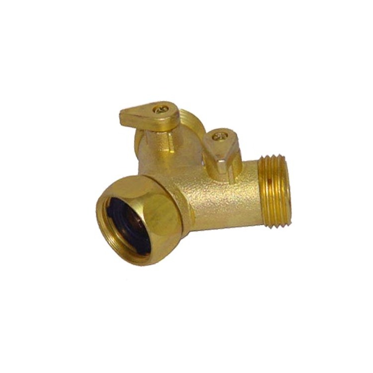 Metal Garden Hose Accessories GH3VB Three Ways Shut Off Garden Valve	 Garden Hose Connector