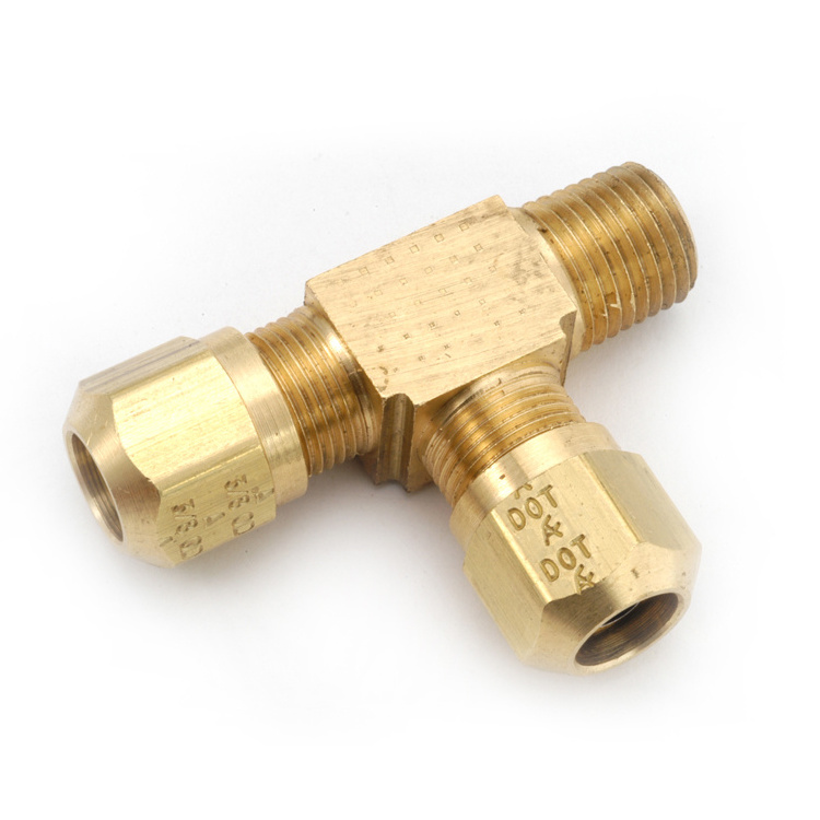 SAE 100102 BA DOT Air Brake Adapter Connector End port For Nylon Tubing 1468 Male Pipe Adapter Brass Fittings