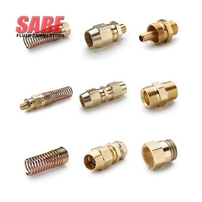 High quality SAE J1402 Brass Fittings  DOT Push in Fittings Air Brake Hose Ends For Rubber Tubing