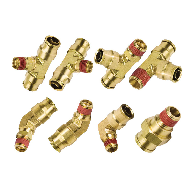 China Supplier brass  brake hose DOT Air Brake Push in  DOT brass compression fitting dot air fittings