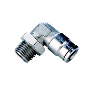 Metal Brass One Touch Adapter Connector End port BLS Male Swivel Elbow Brass Push In Fittings