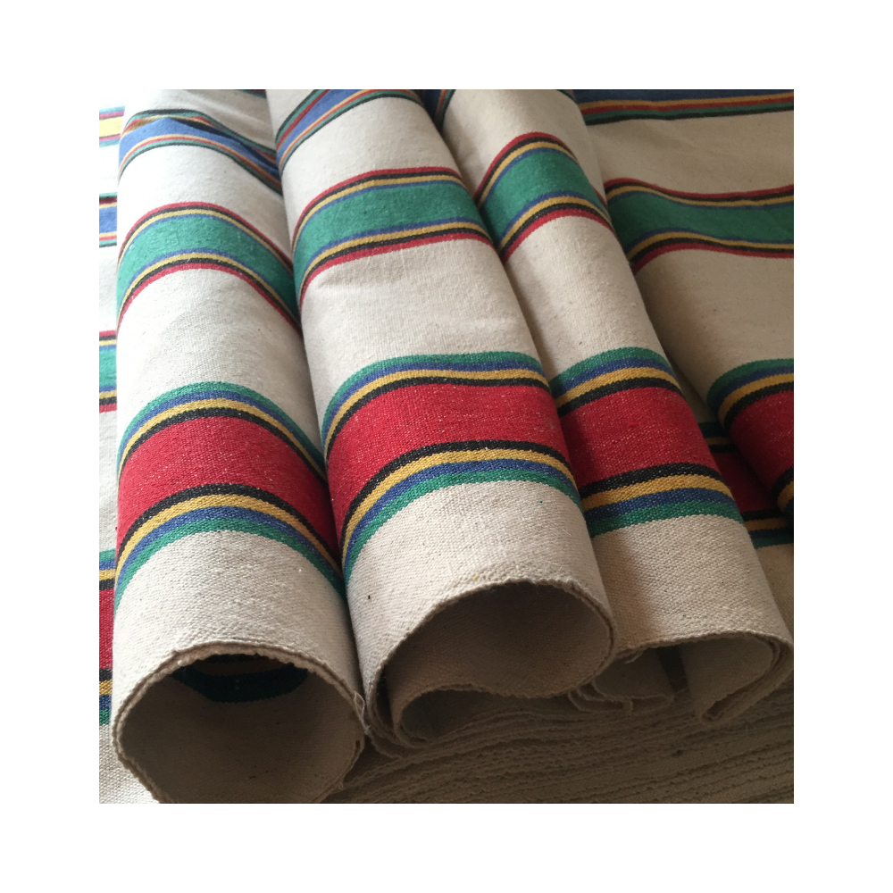 Wholesale Traditional Arabic Customized Top Quality Yarn Dyed Black & White Stripe Canvas Fabric for Tents Umbrella Canopy Bags