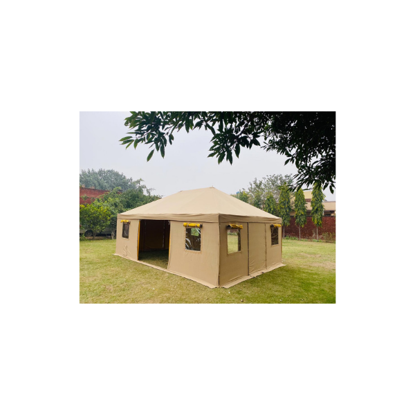 High Quality Luxury African Winter Steel Frame Waterproof 100% Cotton Canvas Glamping Lodge Hotel Safari Tent For Sale