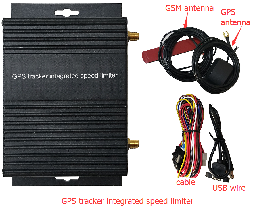 GPS Tracker 12V/24V built-in vehicle speed control device, GPS speed limiter for cars 2G GPS GPRS Tracker