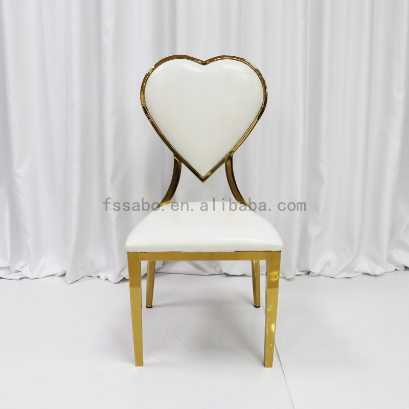 Wholesale Classic French Stackable Metal Heart shape Banquet and Dining Chair for Outdoor Events and Weddings