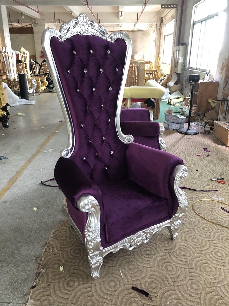 best quality high back wedding party events hotel royal luxury king throne sofa for rental