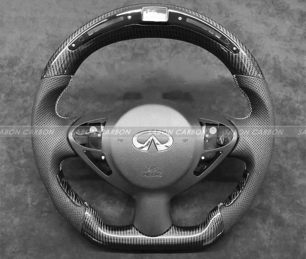 Carbon Fiber steering wheel with LED For GTR R35 Mercedes BMW AUDI FERRARI LAMBORGHINI Mclaren