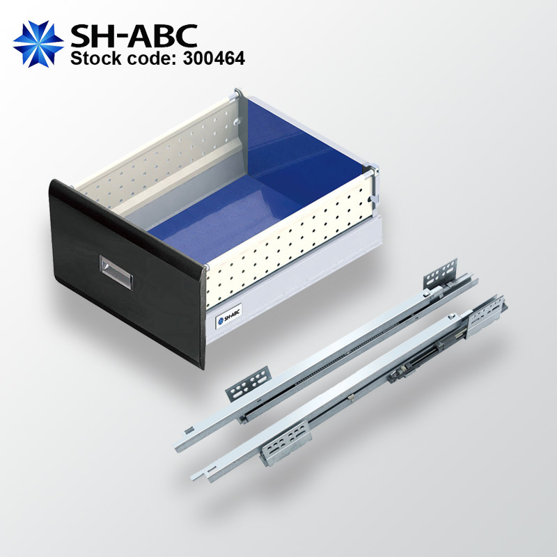 SH ABC CB199-AL 35kgs 199mm height Tandem aluminium aluminum panel Double Wall Drawer Slide factory manufacturer