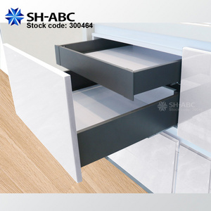 SH-ABC inner drawer 40kgs soft closing full extension Slim tandem drawer kitchen drawer slides double wall