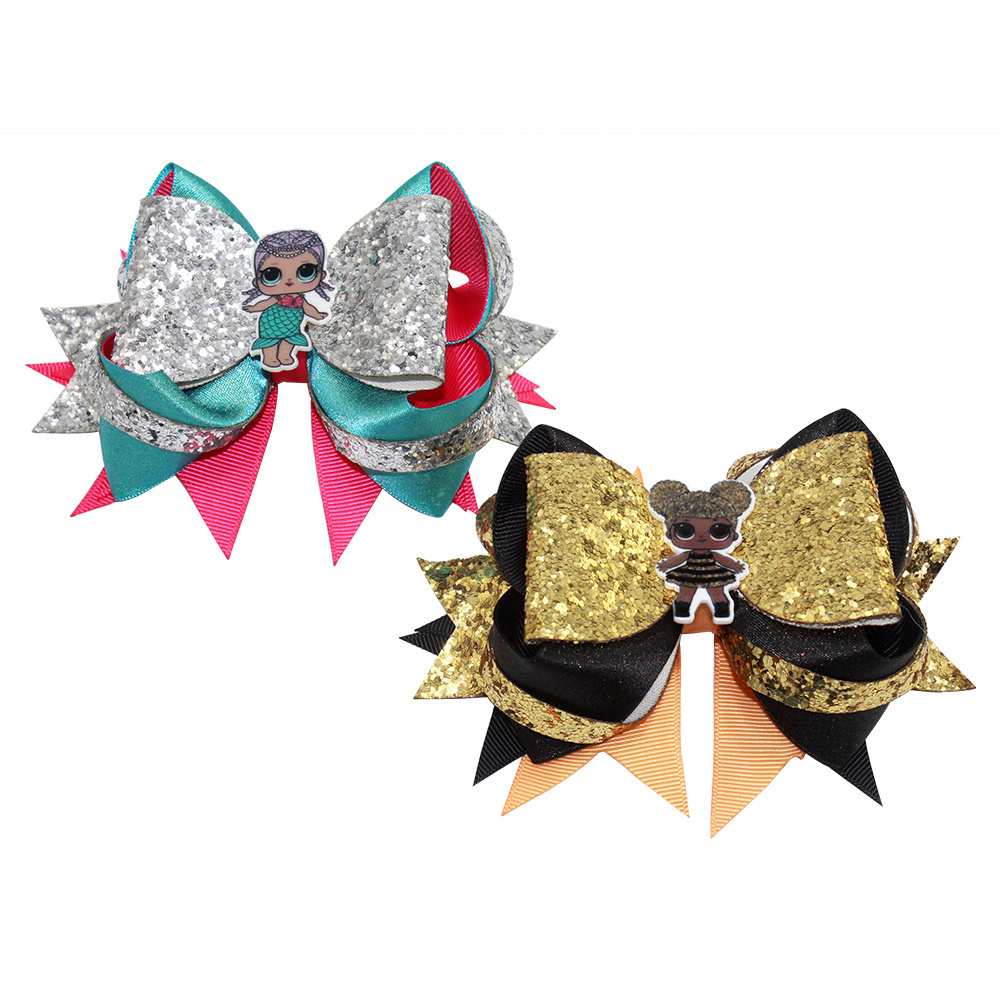 Boutique cute hair bows cartoon hair bows with alligator clip for girl