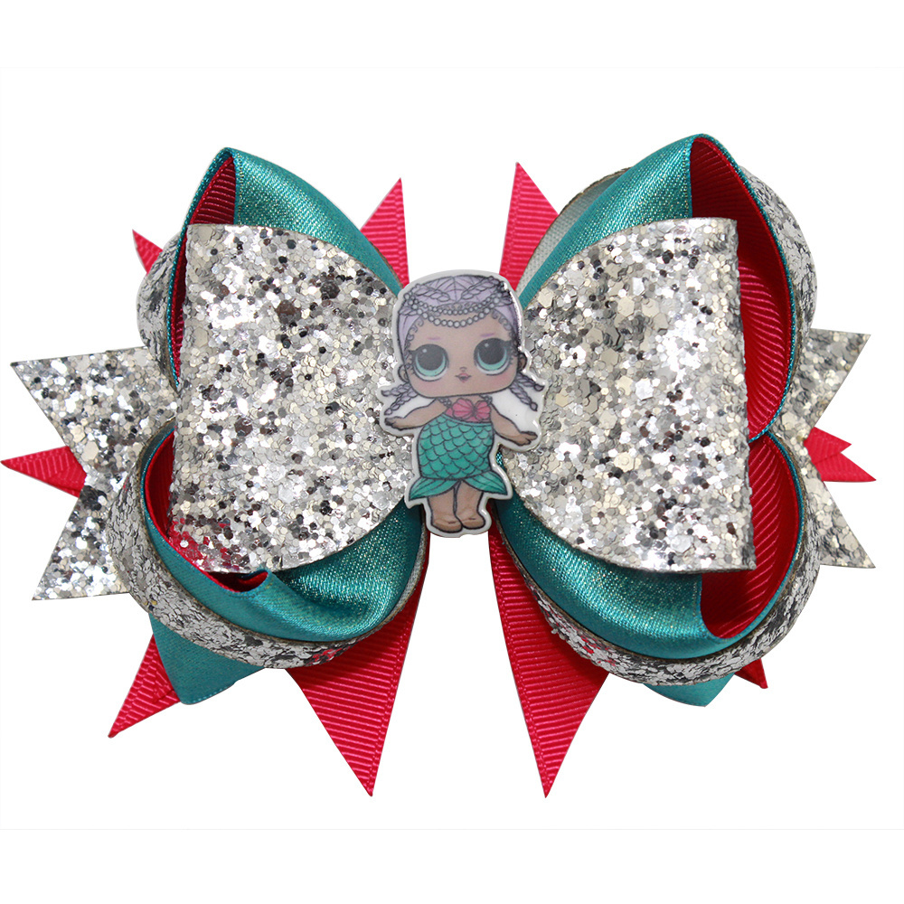 Boutique cute hair bows cartoon hair bows with alligator clip for girl