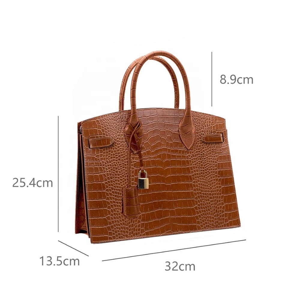 Private Label Trendy Crocodile Pu Leather Ladies Hand Bags Bulk Wholesale Womens Tote Bgas Fashion Luxury Custom Ladies Handbags