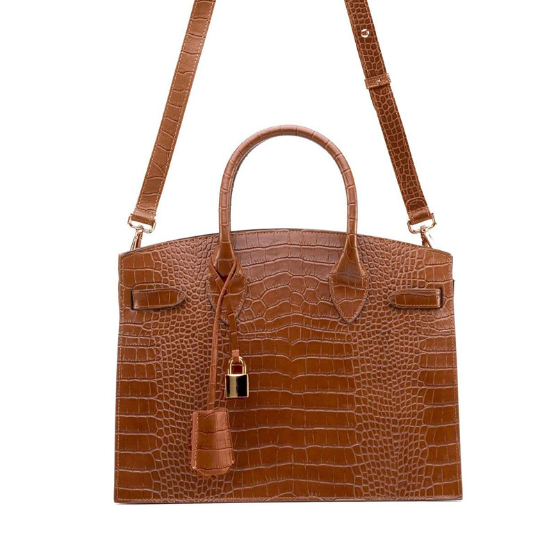 Private Label Trendy Crocodile Pu Leather Ladies Hand Bags Bulk Wholesale Womens Tote Bgas Fashion Luxury Custom Ladies Handbags