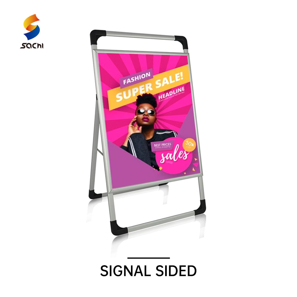 Factory Custom A Frame Aluminum Display Stands Hand Carried Sign Portable Outdoor Advertising Poster Stand