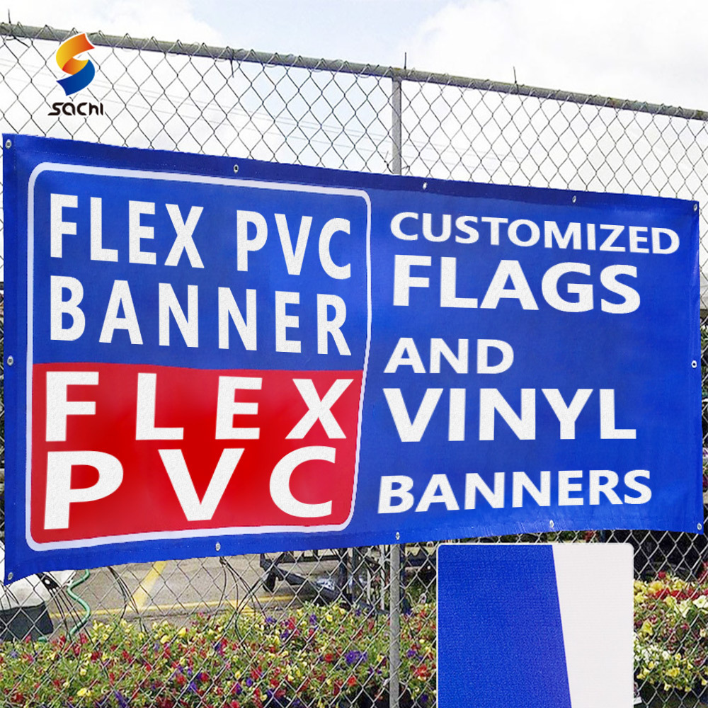 Custom fabric mesh banner printing large format perforated banner advertising outdoor digital printing mesh fence banner