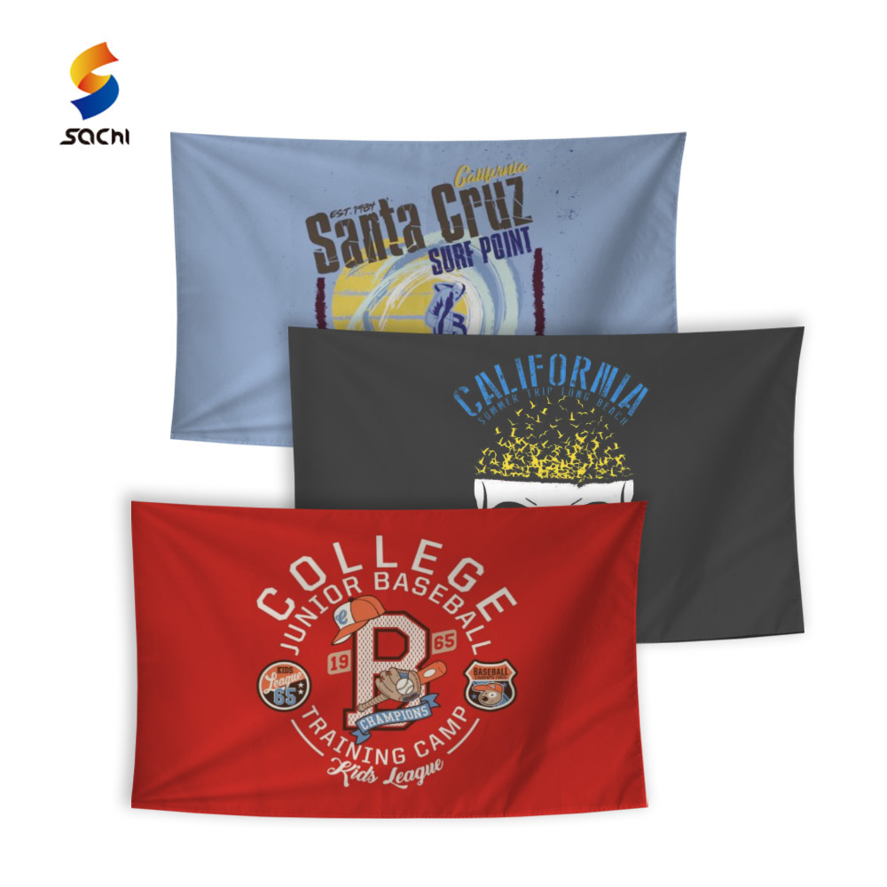 Customized Screen Printed Flags Outdoor Worship Sports Fan Advertising team sport sublimation flag