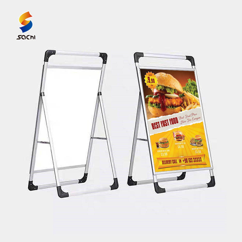 Factory Custom A Frame Aluminum Display Stands Hand Carried Sign Portable Outdoor Advertising Poster Stand