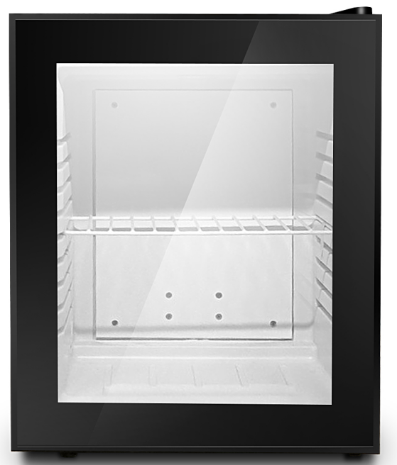 Cost-effective hotel foaming and glass minibar fridge with multiple type of plugs