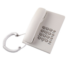 Basic Analog Phone System Desk Land Line Telephone For Hotel Room Bathroom Office Phone