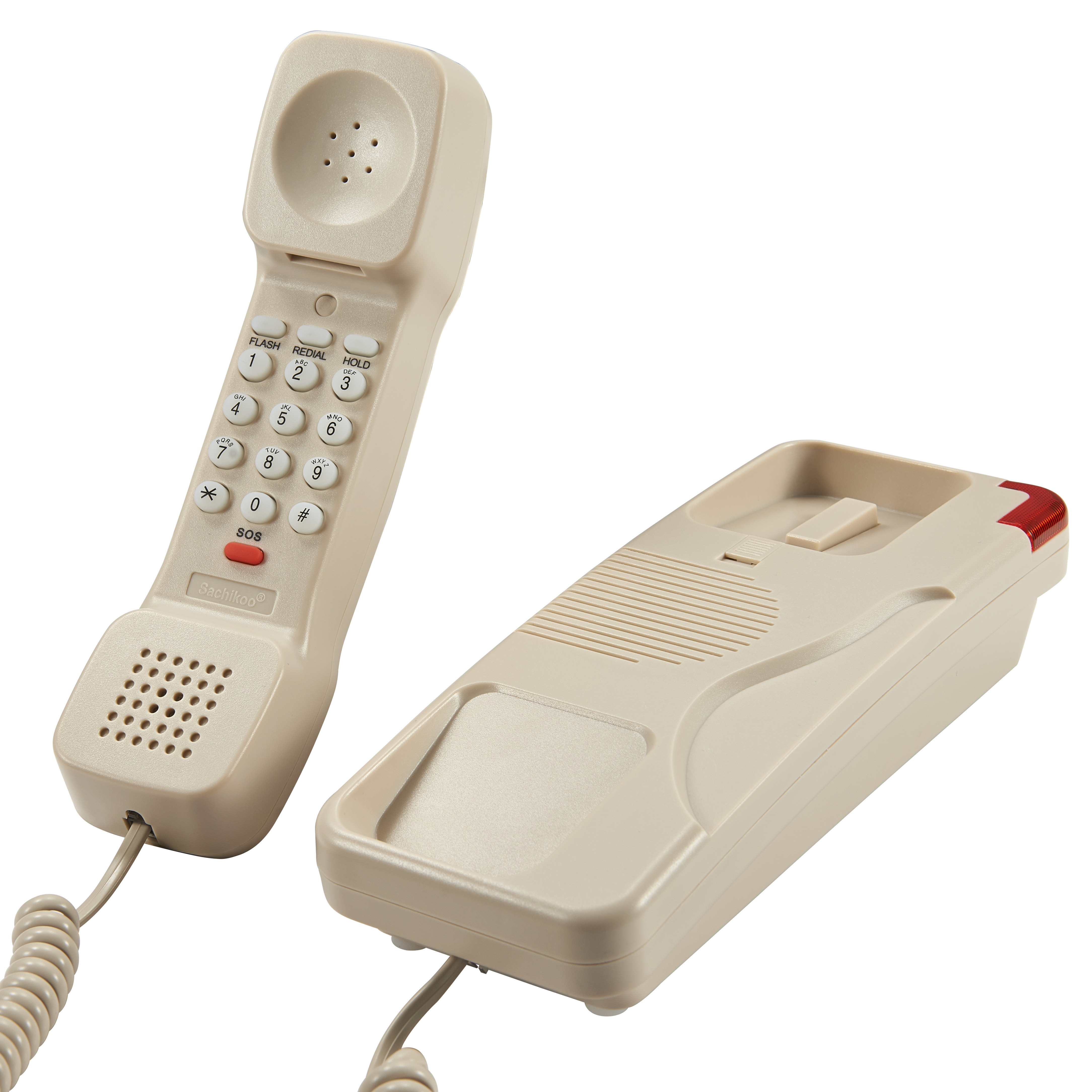 Small Basic Bathroom Telephone Wall Mounted Phone with SOS Emergency Button for Hotel Elevator