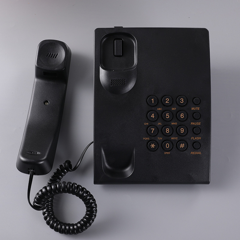 Basic Analog Phone System Desk Land Line Telephone For Hotel Room Bathroom Office Phone