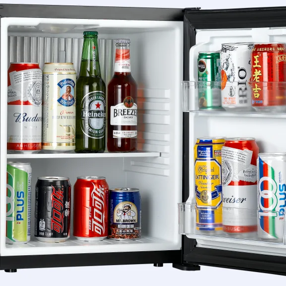 Noisy, Safe and Reliable Sachikoo 25L Luxury Glass Foam Absorption Hotel Mini Bar Refrigerator with Lock and Key