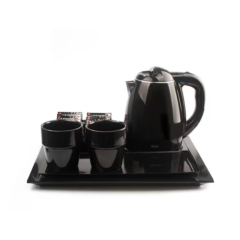 Environmental protection and safety Sachikoo wired double layered hotel professional electric kettle and tray set